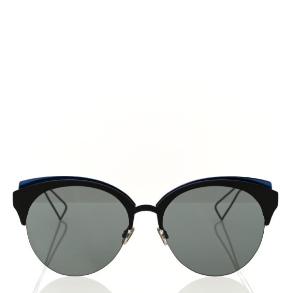 CHRISTIAN DIOR  Metal DioramaClub Sunglasses Black Blue - Picture 3 of 17